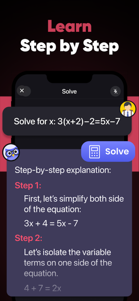 Homework Solver Mobile App 